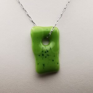 Pendentif Vert Bleuté