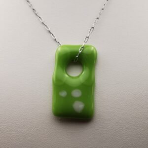 Pendentif Vert Blanchi