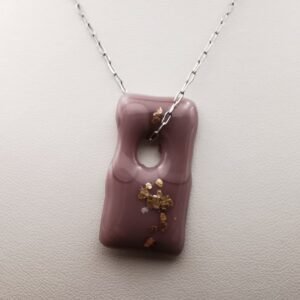Pendentif Violet Doré