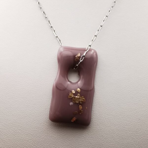Pendentif Violet Doré