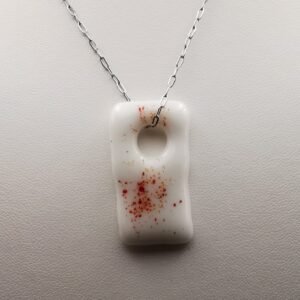Pendentif Blanc Rougeoyant