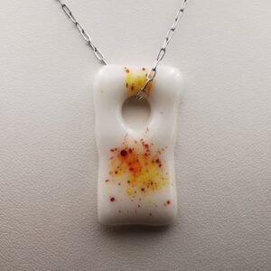 Pendentif Blanc Arc en ciel