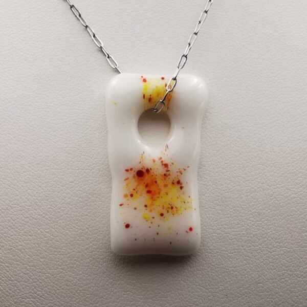 Pendentif Blanc Arc en ciel