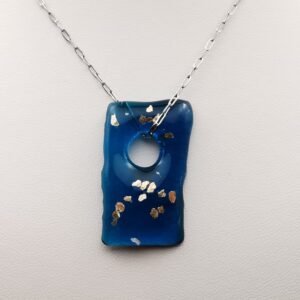 Pendentif Bleu Doré